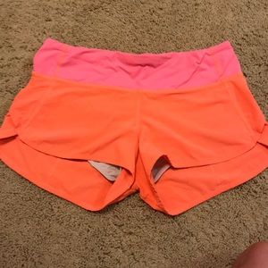 Neon Lululemon shorts